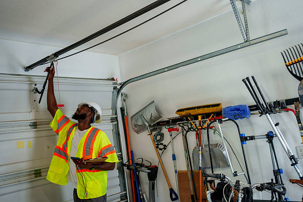 Professional Garage Door Installation technician working in Woodworth, LA
